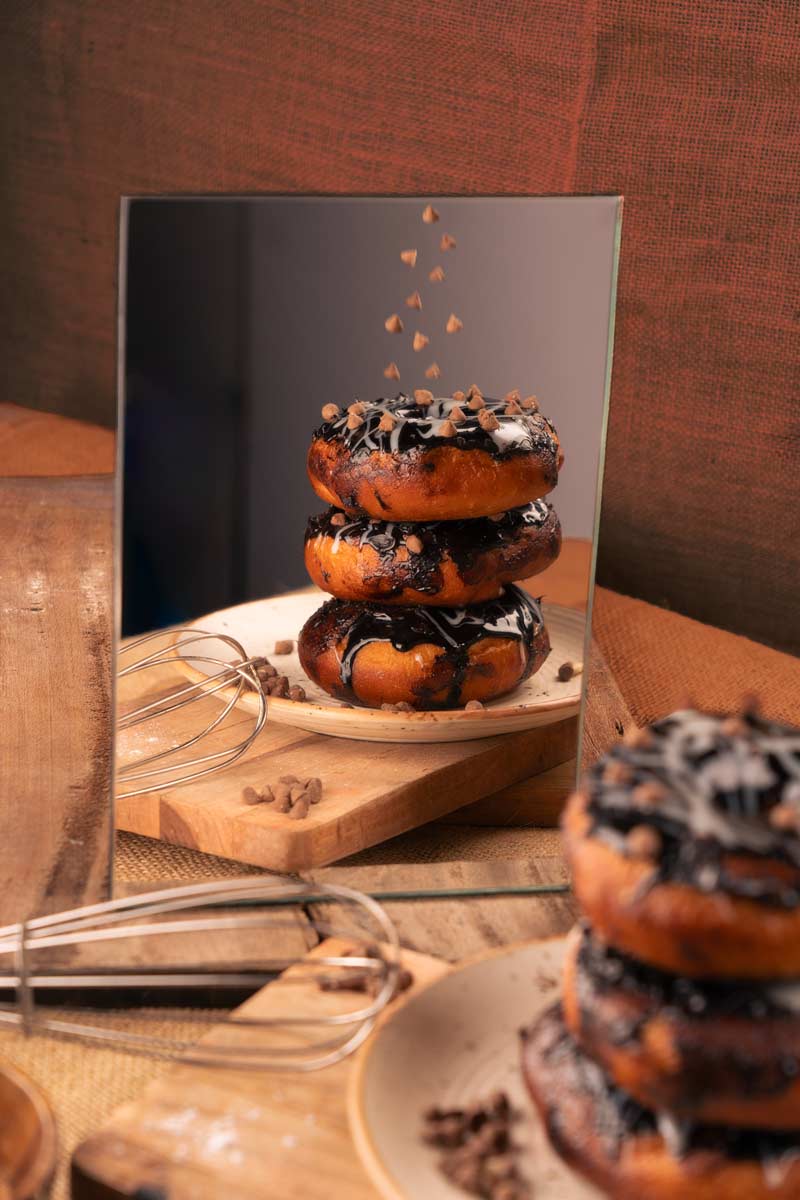 chocolate donuts with chocolate chips