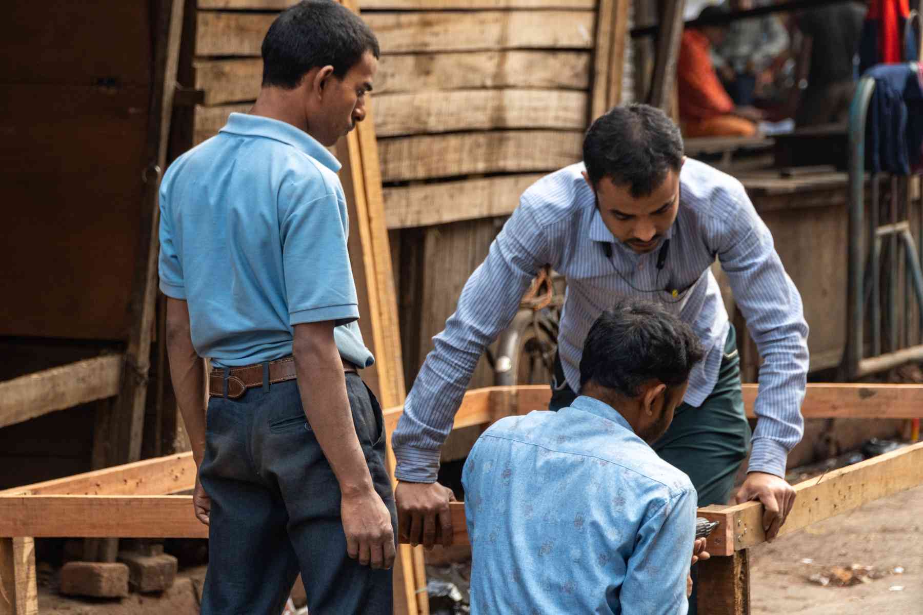 carpenters making furniture's