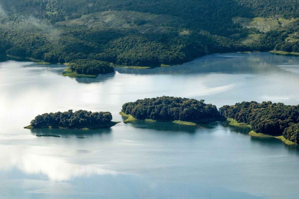 Small Small islands joined together like a bird