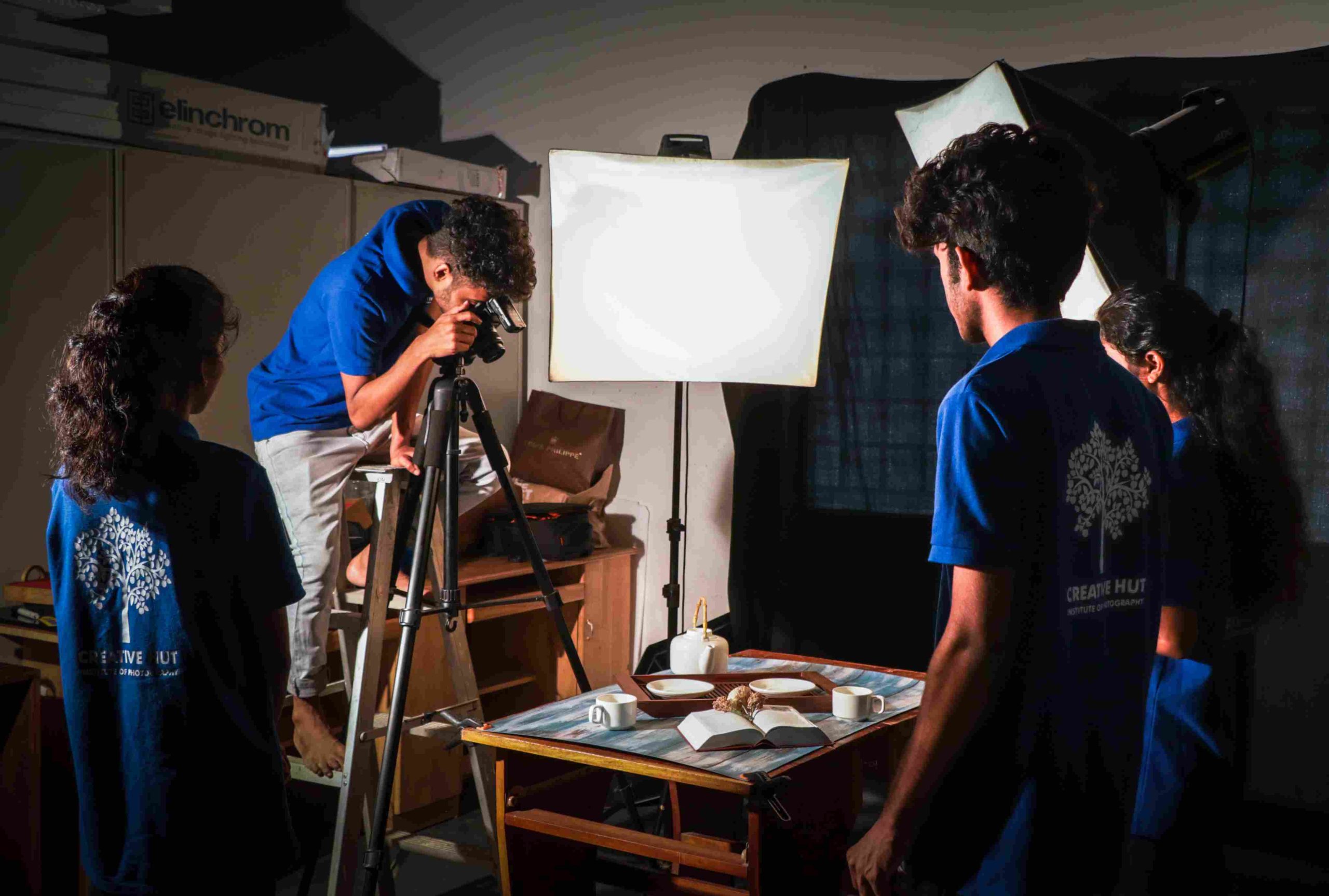 Studio photography practice for KGTE syllabus at Creative Hut