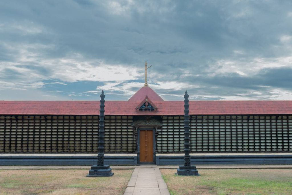 A front view of the temple