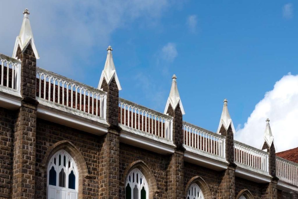 church with harmony pillars