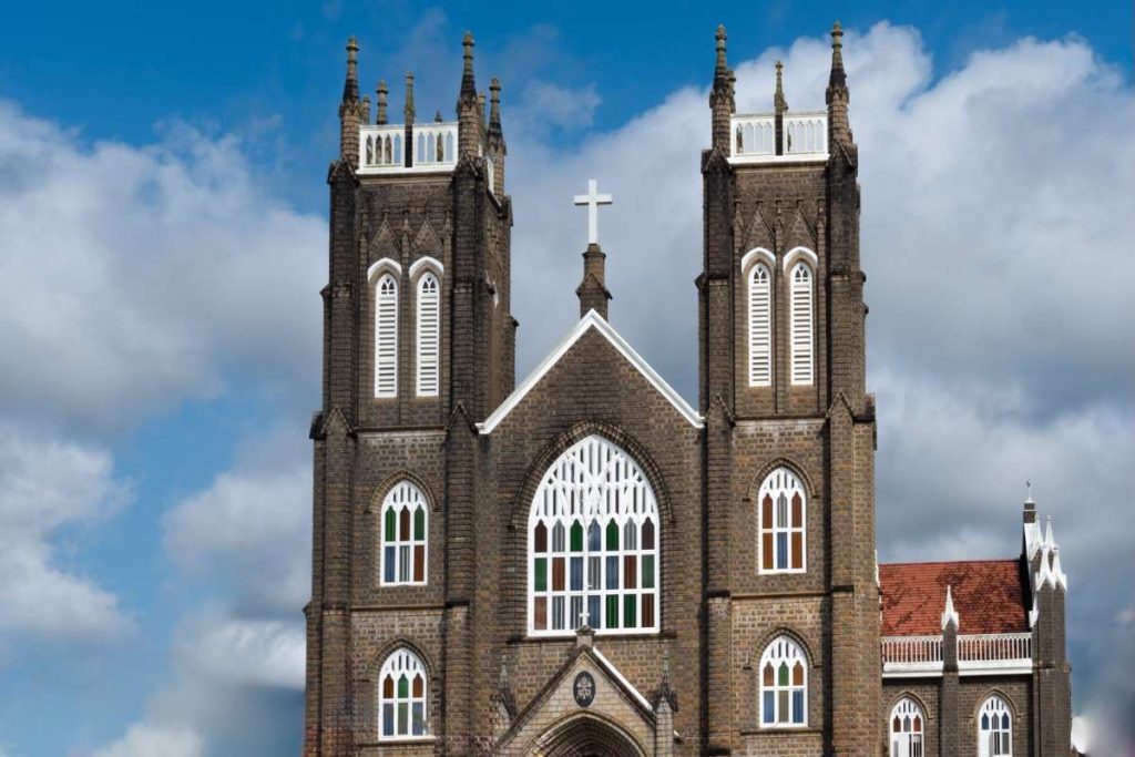 church with blue sky